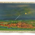 General View by Night of Tennessee Eastman Corporation Plant Kingsport Tennessee Postcard