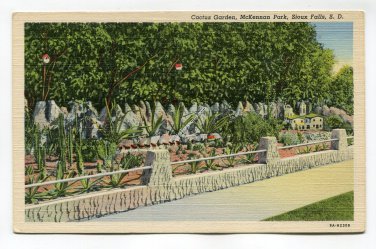 Cactus Garden McKennan Park Sioux Falls South Dakota Postcard