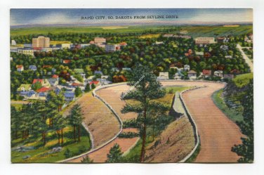 Rapid City from Skyline Drive South Dakota Postcard