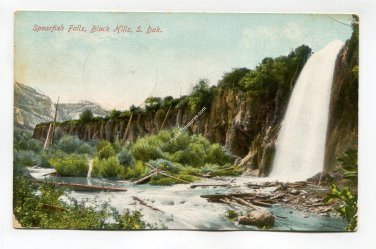 Spearfish Falls Black Hills South Dakota Postcard