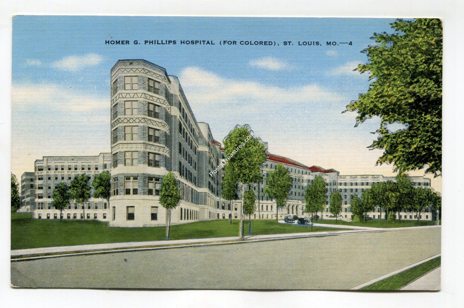 Homer G Phillips Hospital St Louis Missouri Postcard