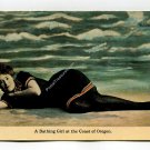 A Bathing Girl at the Coast of Oregon Postcard