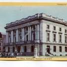 Post Office Burlington Vermont Postcard