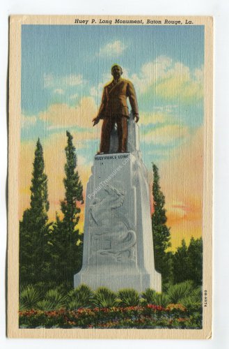 Huey P Long Monument Baton Rouge Louisiana Postcard