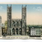 Notre Dame Church and Place D'Armes Montreal Canada Postcard