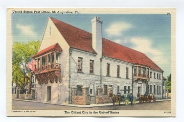 United States Post Office St Augustine Florida Postcard
