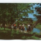 Riding Horses along Frio River near Garner State Park Texas Postcard