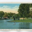 Shelter House and Lagoon in West Creek Park Canton Ohio Postcard