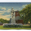 Rollon Statue and Great Northern Station Fargo North Dakota Postcard
