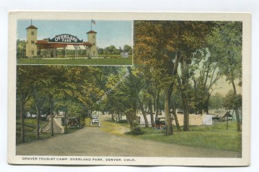 Denver Tourist Camp Overland Park Denver Colorado Postcard