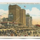 St Charles and Breakers Hotel from Beach Atlantic City New Jersey Postcard