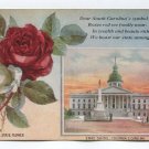 South Carolina State Flower and State Capitol Columbia South Carolina Postcard