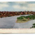 View St Paul Minnesota from West Side Showing Harriet Island Postcard