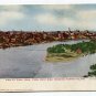 View St Paul Minnesota from West Side Showing Harriet Island Postcard