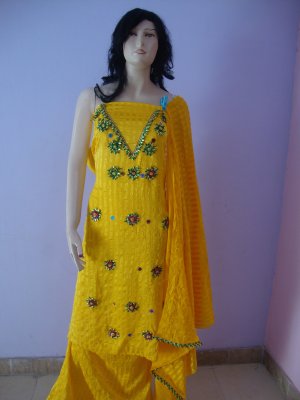 PAKAPPAREL : Unstitched Ubtan Dress Salwar Kameez C10-66-1