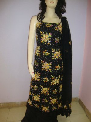 PAKAPPAREL : Hand Made Unstitched Salwar Shalwar Kameez C10-87-10