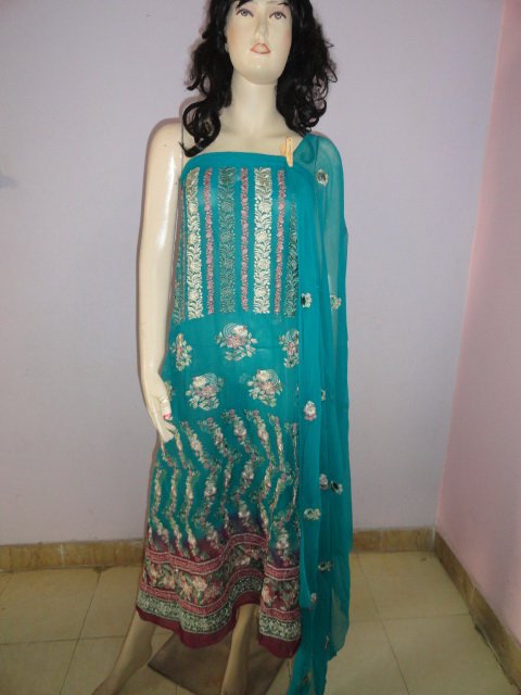 PAKAPPAREL : Pure PK Crinkle Chiffon Salwar Shalwar Kameez- C10-161-2