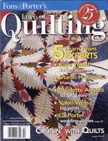 Fons & Porter's Love of Quilting 25th Anniversary Collector's Issue #1 ...