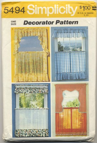 Simplicity 5494 Set Of Curtains Decorator Sewing Pattern One