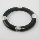 Sterling silver and black wood bracelet  66-796-167