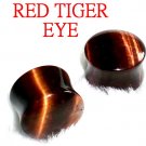 Beautiful red tiger eye plugs 6g, 00g