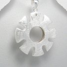 Starburst solid 925 sterling silver pendant  925e- 54-706-3495