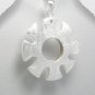 Starburst solid 925 sterling silver pendant  925e- 54-706-3495