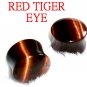 Red tiger eye plugs 7/8", 1"