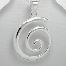 Tribal spiral 925 sterling silver pendant  925e-54-706-3309