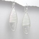 Hand wrapped sterling silver drop earrings  925e-54-706-2279