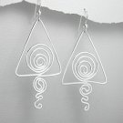 Hand made geometric drop earrings  925e-71-807-253