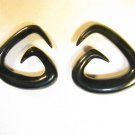 horn gauge ear tri-spiral taper earrings plugs 12g 0g +