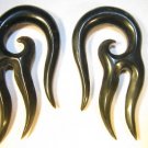 Horn Diablo gauges, ear taper spiral plugs 8g 6g 4g 2g 0g