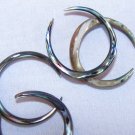 ABALONE pincher septum body jewelry ear plug 12g or10g or 8g