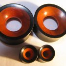 EBONY wood gauge ear tunnel plug spacer earlet 2g  0g 00g 7/16" 1/2" 9/16" 5/8" 3/4" 7/8" 1" 11/8"