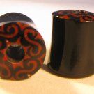 organic spiral gauge ear plugs tribal 1/2" 13mm earlets