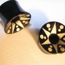 Clearance Supernovahorn ear flesh tunnels mayan plugs gauge earrings 6/16" 3/4"