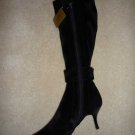 Gorgeous New Lorena Black Faux Suede Dress Boots Size US 7EU 37