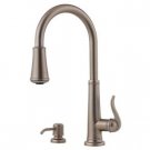 Price Pfister 026-4YPE Ashfield Kitchen Faucet with SideSpreay and Soap Dispenser Rustic Pewter