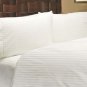 NEW 1000TC 4PCs BED SHEET SET QUEEN STRIPE IVORY 100% EGYPTIAN COTTON