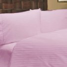 NEW 1000TC 4PCs BED SHEET SET QUEEN STRIPE PINK- 100% EGYPTIAN COTTON