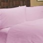 NEW 1000TC 4PCs BED SHEET SET QUEEN STRIPE PINK- 100% EGYPTIAN COTTON