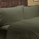 NEW 1000TC 4PCs BED SHEET SET QUEEN STRIPE MOSS- 100% EGYPTIAN COTTON