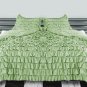 1000TC WATERFALL SOLID RUFFLED SAGE 3PCs DUVET COVER SET FULL/QUEEN 100% EGYPTIAN COTTON