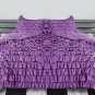 1000TC WATERFALL SOLID RUFFLED PURPLE 3PCs DUVET COVER SET FULL/QUEEN 100% EGYPTIAN COTTON