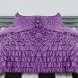 1000TC WATERFALL SOLID RUFFLED PURPLE 3PCs DUVET COVER SET FULL/QUEEN 100% EGYPTIAN COTTON