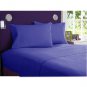 NEW 1000TC 4PCs BED SHEET SET QUEEN SOLID EGYPTIAN BLUE 100% EGYPTIAN COTTON