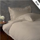 800TC SOLID FULL/QUEEN 3PC BEIGE DUVET/DOONA/QUILT COVER SET 100% EGYPTIAN COTTON