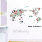 World Map Wall Stickers  PS-58168