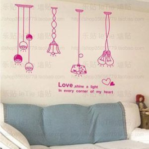 Cute retro chandelier Wall Stickers SL-205
